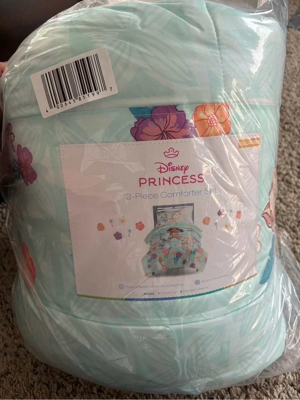 Disney Princess Moana Full Queen 3 Pc Comforter Set Kids NEW Sealed Kohl’s